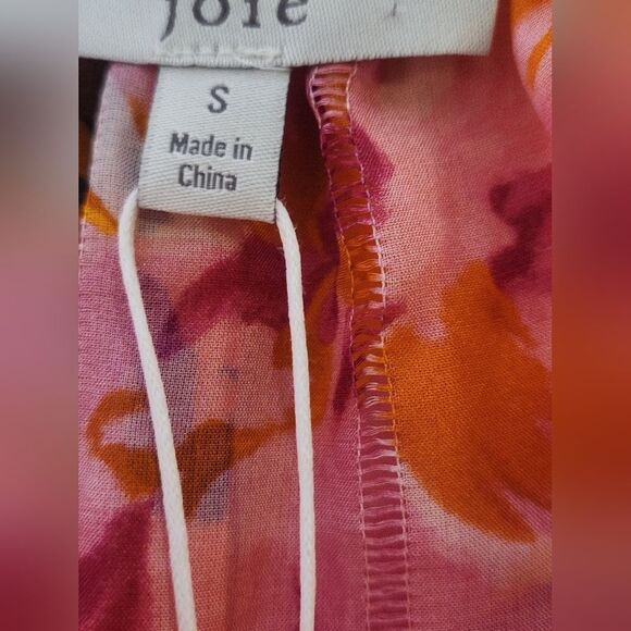 NWT Joie Kriston B S Zinnia Floral Ruffled Lngslv 100%SILK Women Blouse  $278 - Picture 2 of 16